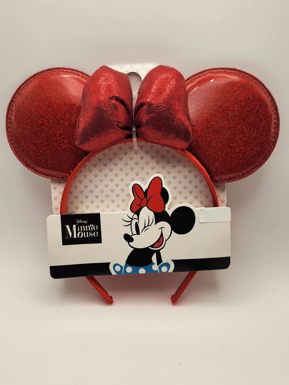 Disney Minnie Mouse Red Glitter Ears Headband